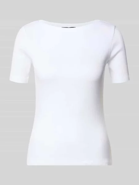 T-shirt o kroju slim fit z fakturowanym wzorem model Klenja' Someday biała