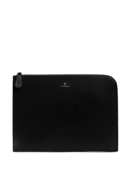 Geantă pentru laptop La Portegna din piele negru