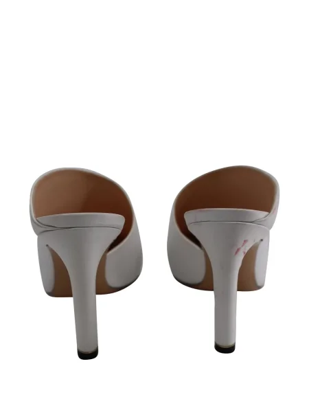 Papuci tip mules Nicholas Kirkwood din piele alb