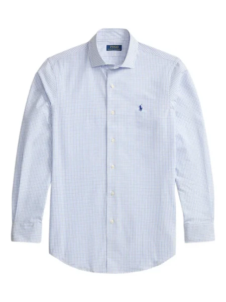 Șapcă Polo Ralph Lauren cu broderie din țesătură twill în carouri albastru