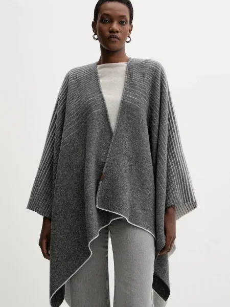 Вълнено пончо MM BRENTA сиво