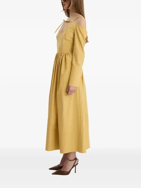 Maxi rochie maxi Moos Studio cu legături de costum galben