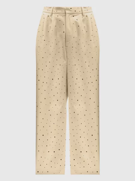 Штани з кристалами Giuseppe Di Morabito Milano бежеві