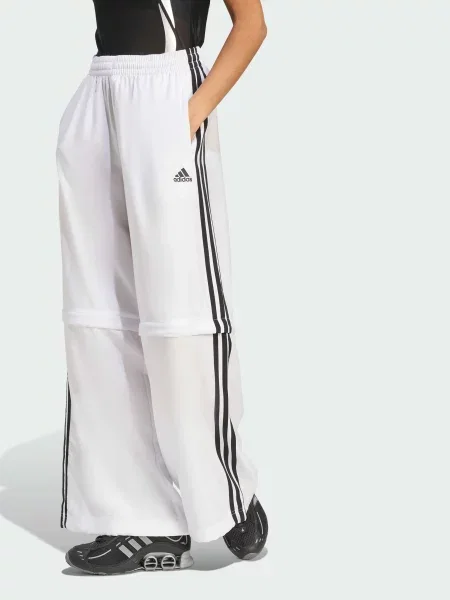 Штани палаццо adidas перероблений білий