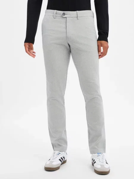 Finshley & Harding spodnie chino Mężczyźni szary