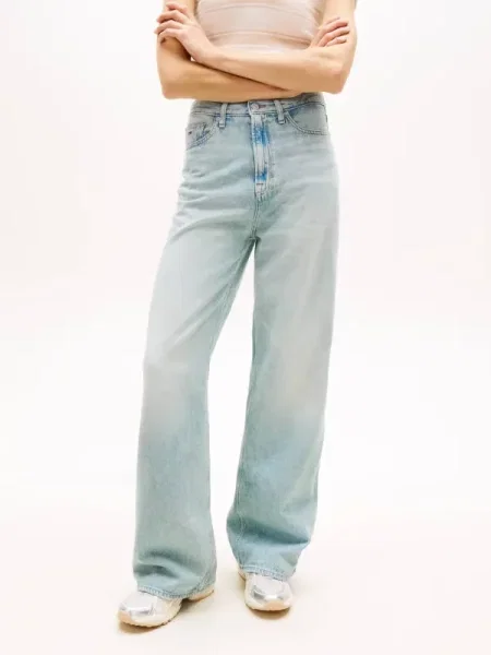 Tommy Jeans Blugi CLAIRE | Relaxed fit | high rise albastru