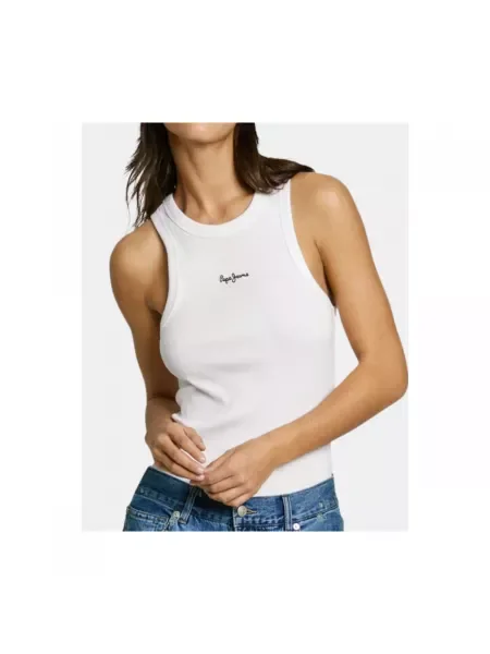 Denim ruha Pepe Jeans fehér
