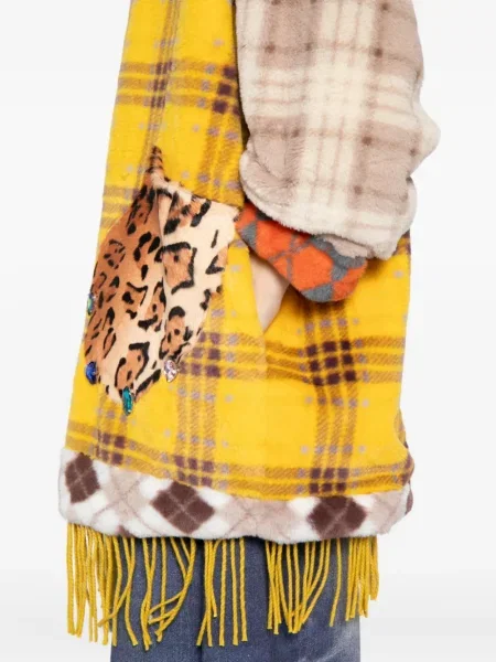 Geacă Penultimate în carouri galben