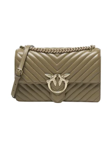 Torebka Pinko skórzana klasyczna zielona