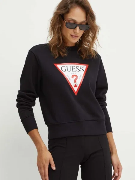 Guess felső fekete női nyomott mintás fehér