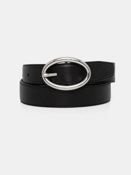 Karl Lagerfeld opasok dámsky kožený K/ESSENTIAL čierna