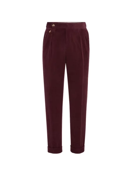 Pantaloni Brunello Cucinelli de catifea cord violet