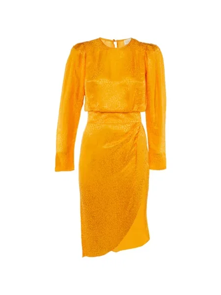 Rochie midi Ronny Kobo din jacard asimetrică portocaliu