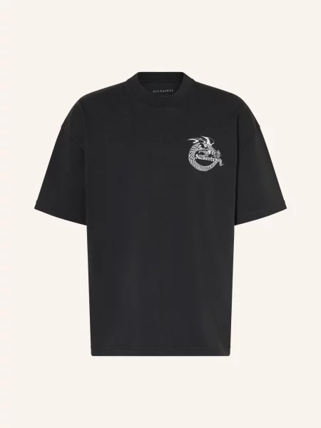 Allsaints Koszulka Oversize Terra schwarz czarna