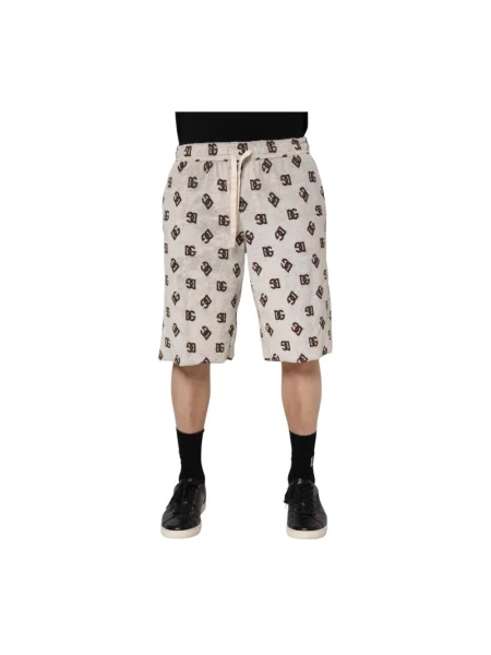 Bermudy Dolce And Gabbana z nadrukiem białe