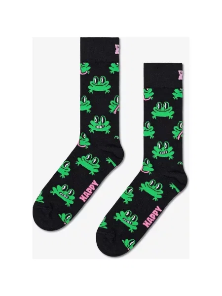 Skarpetki Happy Socks Żaba jasnozielone czarne
