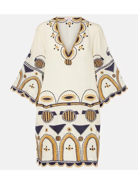 Rochie Eres cu broderie de in bej