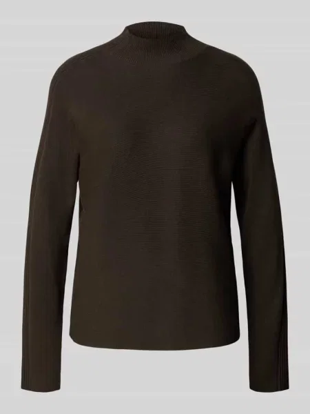 Sweter z dzianiny z mieszanki ze wzorem ze stójką Comma