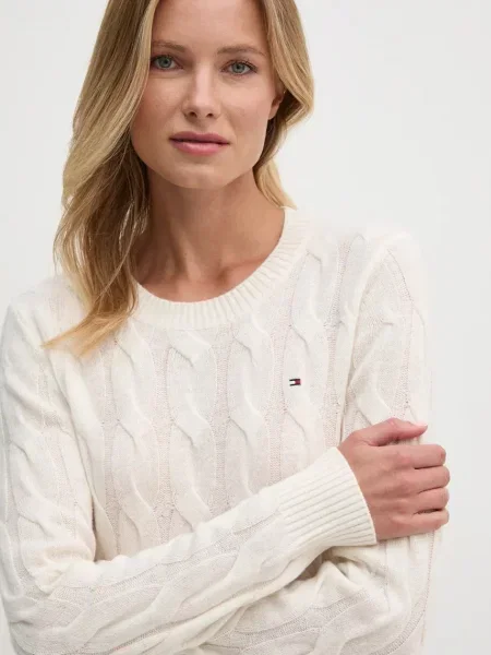 Tommy Hilfiger pulover pentru femei din lână bej