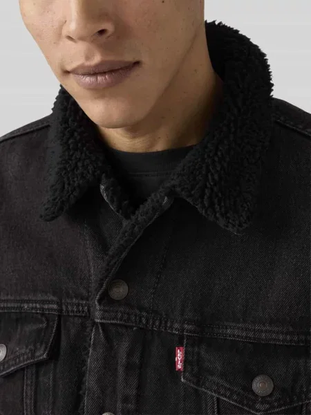 Levi's kurtka jeansowa przejściowa czarny