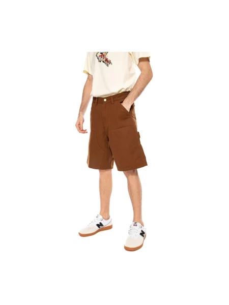 Krótkie szorty Carhartt Wip brązowe