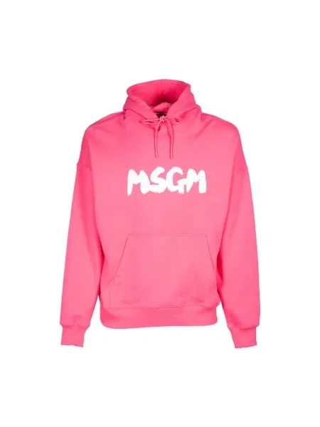 Bluza z kapturem Msgm z kapturem różowa