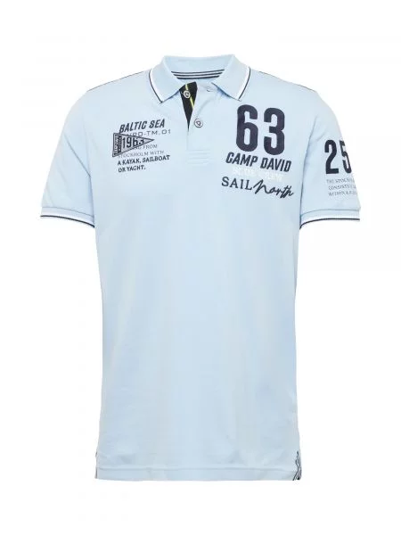CAMP DAVID Majica mornarska / svetlo modra / bela
