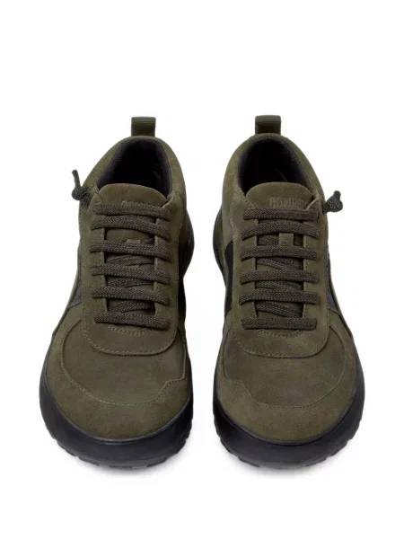 Sneakerși Camper din piele de căprioară verde