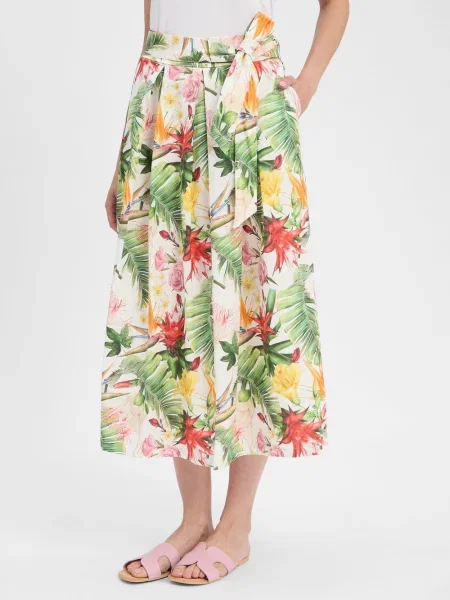 More & More spódnica o linii A Kobiety biały|wielokolorowy wzorzysty 34 biała