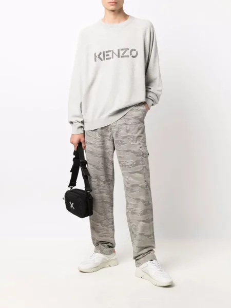 Megztinis Kenzo apvaliu kaklu pilka