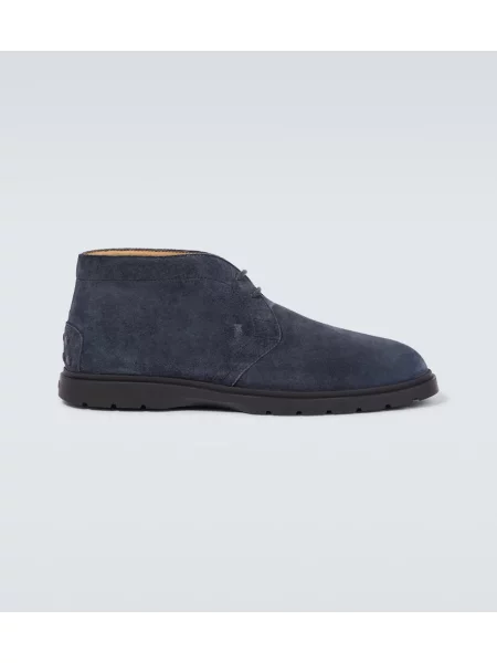 Gležnjarji desert boot Tod's iz semiša modra