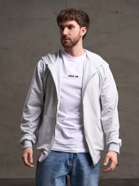 Худі ISSA Plus світло-сірий комбінований верх сіре