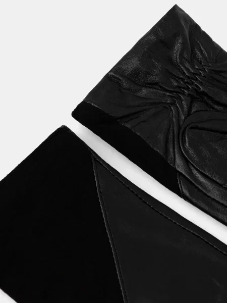 Шкіряні рукавички Morgan чорний