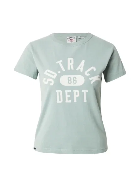 Superdry Tricou verde deschis / murdar alb