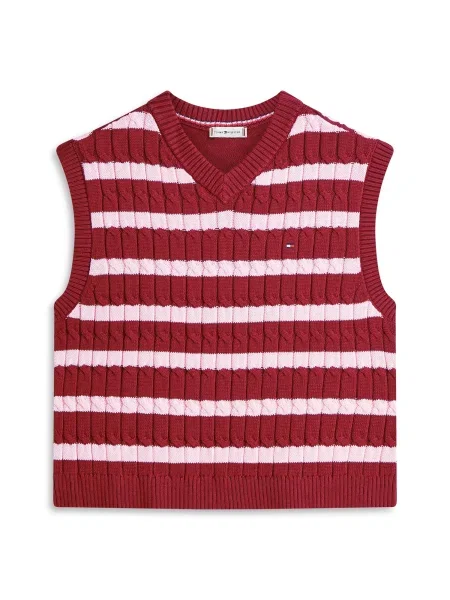 TOMMY HILFIGER Pulover roz / burgundy roșu