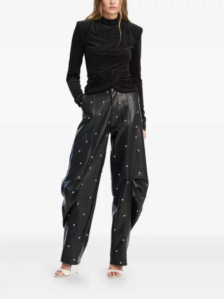 Pantaloni cargo Rotate Birger Christensen cu tepi negru