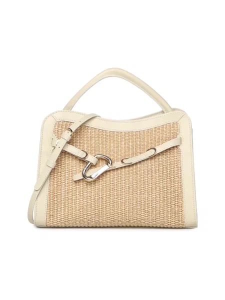 Torebka skórzana Francesco Biasia skórzana beżowa