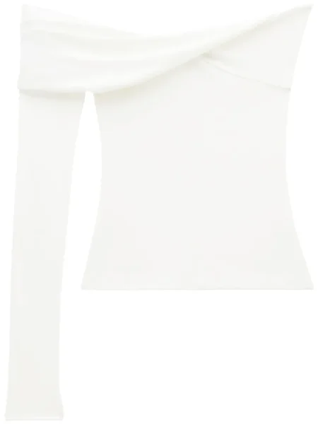 Bluzka Courreges z krepy biała