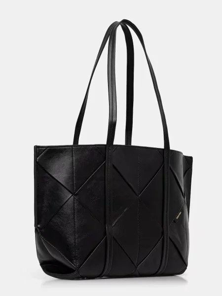 Geantă Calvin Klein Woven Medium Carryall negru
