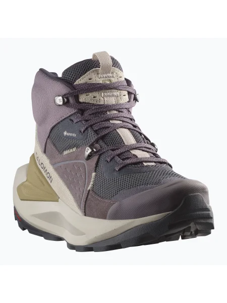 Cizme de drumeție pentru femei Salomon Elixir Mid GTX nine iron/shark/silver cloud argintiu