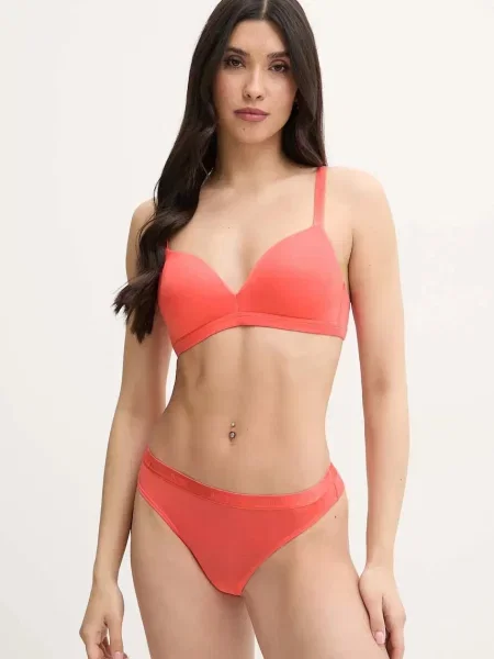 BOSS trojúhelníková podprsenka s viskózou TRIANGLE PADDED CI růžová