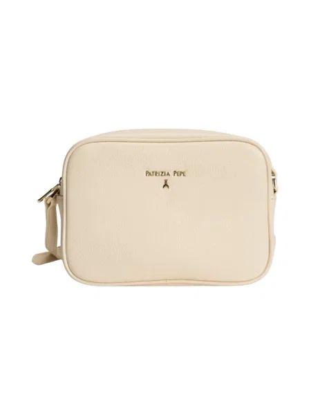 Torebka crossbody Patrizia Pepe skórzana biała