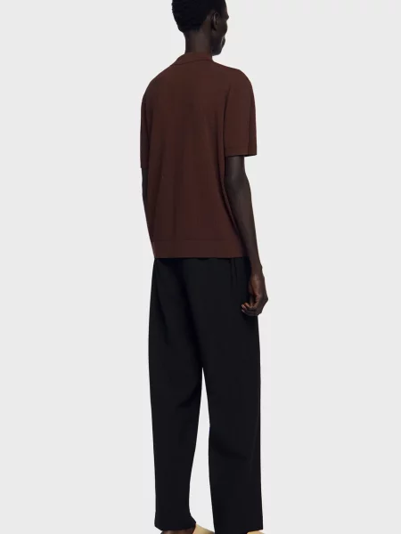 Рубашка Sandro коричневая