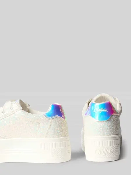 Połyskujące sneakersy z detalem z logo Model PAIRED GLAM' Buffalo białe