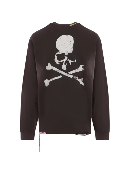 Lung tricou Mastermind World zdrențuiți maro