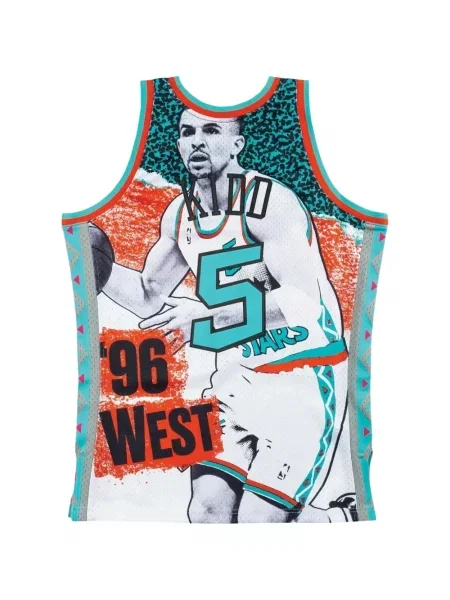 Cămașă Mitchell & Ness din jerseu alb