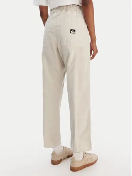 Kalhoty z materiálu Quiksilver béžové