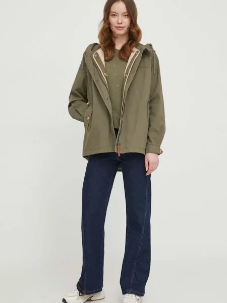 Pepe Jeans Bombažen top zelena