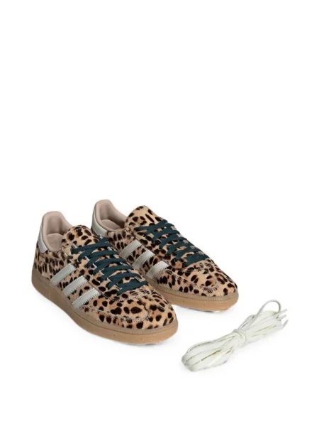 Pantaloni Adidas cu model leopard alergare roșu