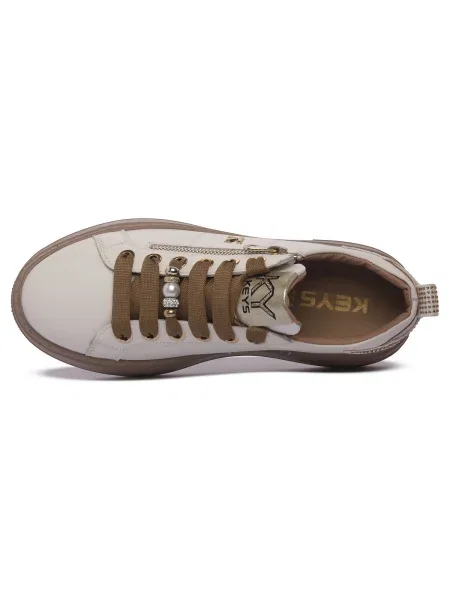 Pantofi Keys alb
